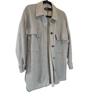ZARA Herringbone Oversized Jacket Size XS - Small Outdoor Gorpecore Winter Light
